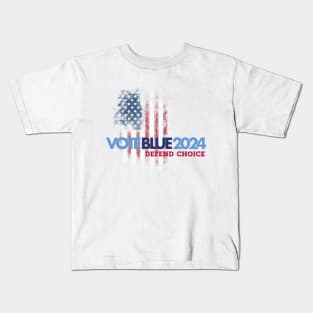 Vote Blue 2024 Defend Choice Kids T-Shirt